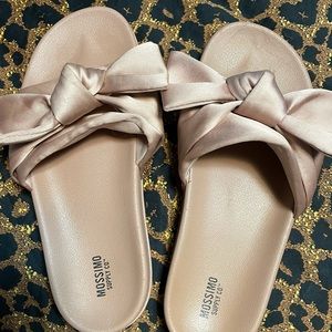 Champagne color slides. Worn a few times.